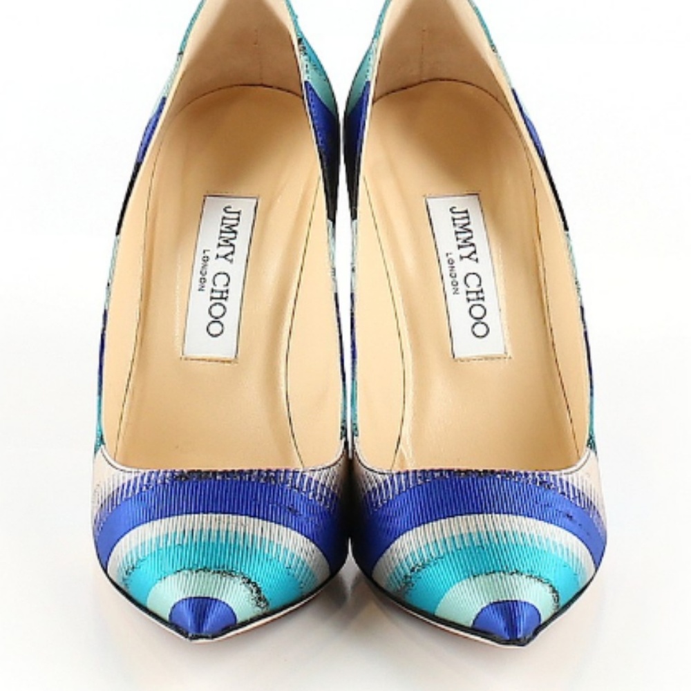 Blue Jimmy Choo high heel pumps 38.5 - Picture 2 of 2